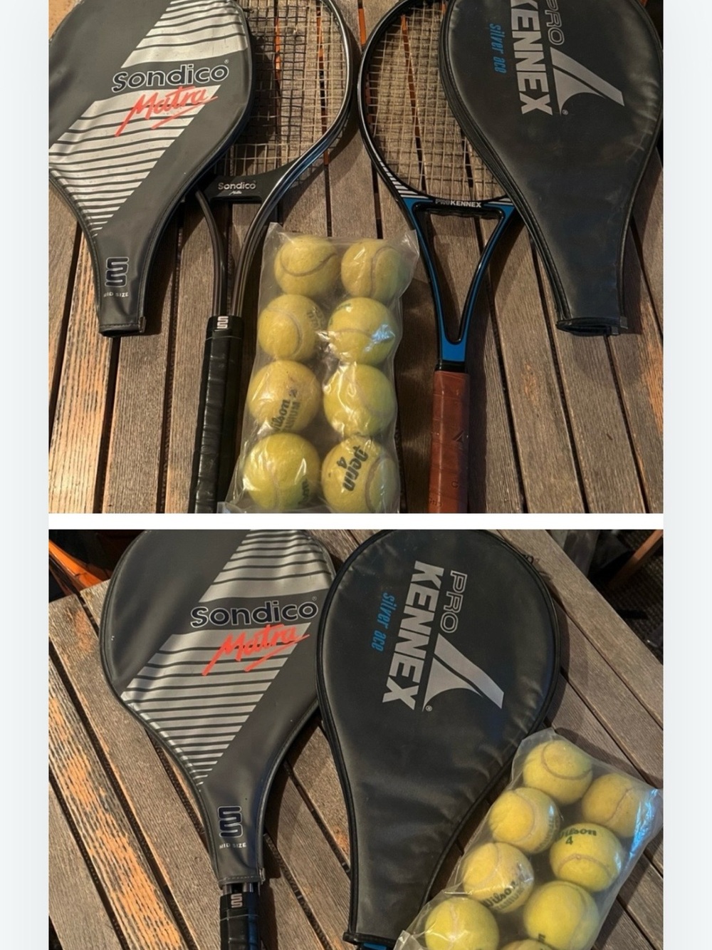 Tennis Rackets x2 balls x8